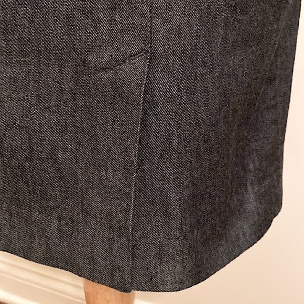 Gap Denim Charcoal Black Wide Waist Back Slit Casual Jean Skirt Size 6 - Picture 9 of 13